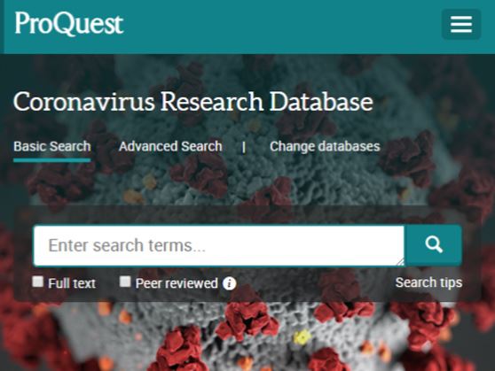 Access ProQuest's new Coronavirus Research Database