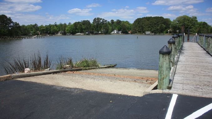 Rodgers A. Smith Boat Ramp on Left