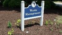 This is an image of the Waste Management Sign